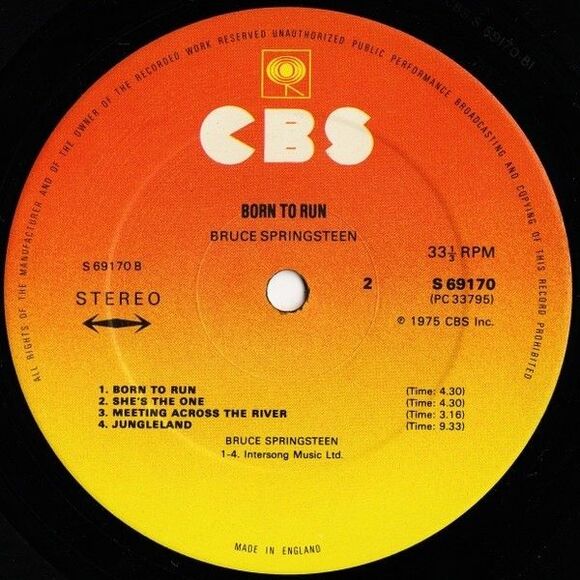 Bruce Springsteen Born to Run LP 1975 First Press Vinyl CBS Landau Misprint RARE - Picture 3 of 13